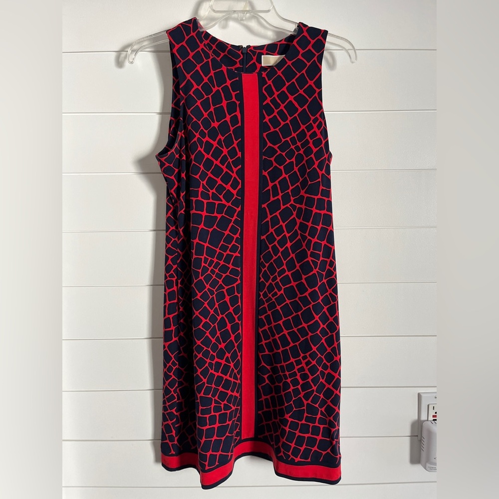 Michael Kors Navy and Red Maxi Dress